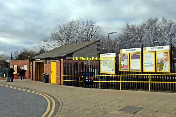 Photo 6"x4" Entrance, Whiston railway station Prescot c2014