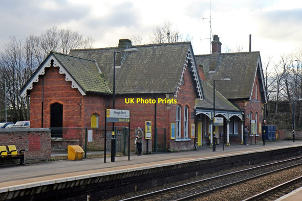 Photo 6"x4" Station building, Hough Green railway station Hough Green c2014