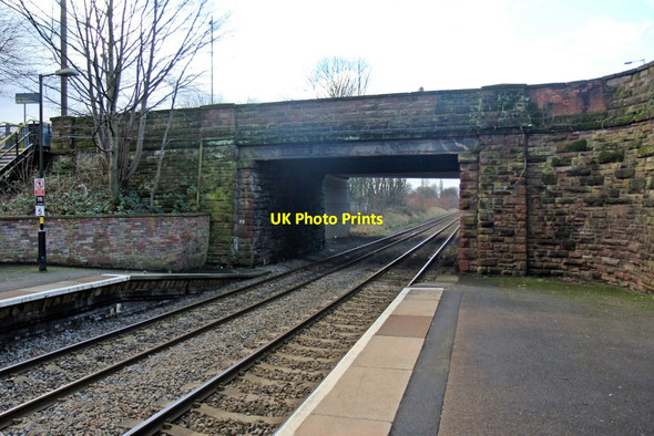 Photo 6"x4" Bridge, Hough Green railway station Hough Green c2014