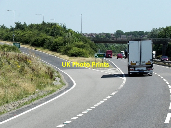 Photo 6"x4" Eastbound A14, Sliproad to A6116 (Junction 12) Thrapston c2013