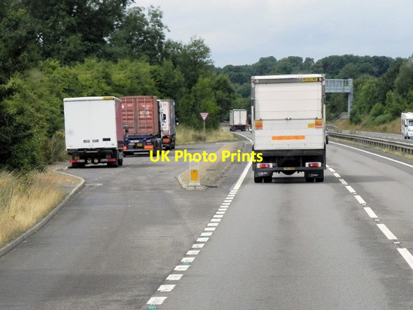 Photo 6"x4" Layby on the Westbound A14 Twywell c2013