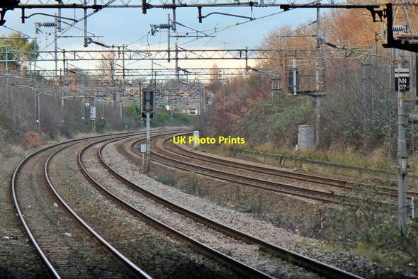 Photo 6"x4" Around the curve, West Allerton railway station Aigburth c2014