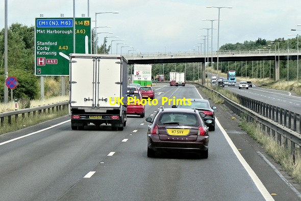 Photo 6"x4" Westbound A14 Approaching Junction 7 Kettering c2013