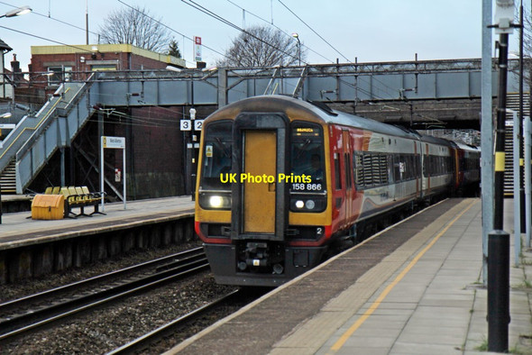 Photo 6"x4" East Midlands Trains Class 158, 158866, West Allerton railway station Aigburth c2014
