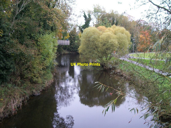 Photo 6"x4" The Bann upstream of the Solitude Park Suspension Bridge Banbridge c2013