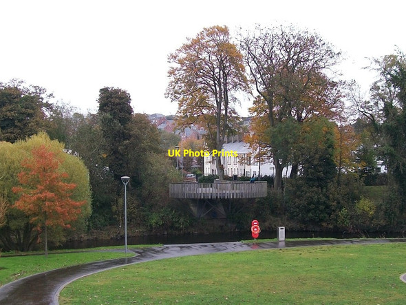 Photo 6"x4" Viewing deck above the Bann in Solitude Park Banbridge c2013