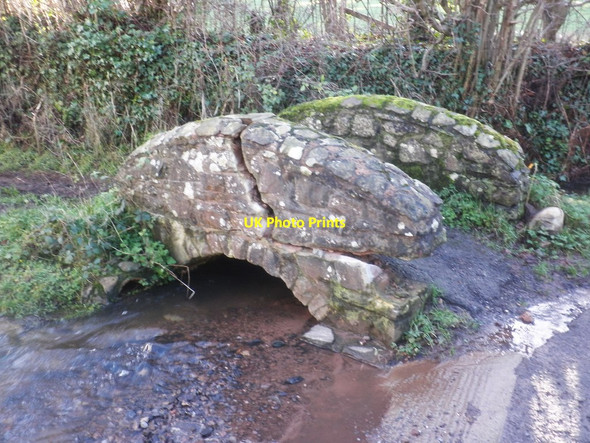 Photo 6"x4" Flood damaged footbridge, at Bratton ford Minehead c2014