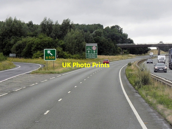 Photo 6"x4" Westbound A14 at Junction 2 Kelmarsh c2013
