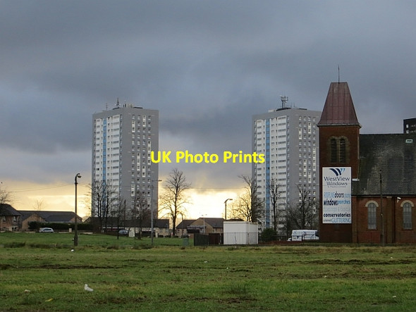 Photo 6"x4" Empty streets, Drumchapel Bearsden c2014