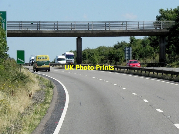 Photo 6"x4" Footbridge over the Eastbound A14 Thrapston c2013