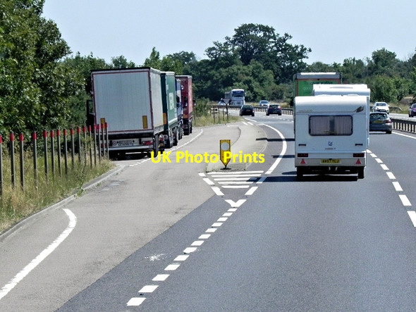 Photo 6"x4" Layby on Eastbound A14 near Catworth Church End\/TL0973 c2013