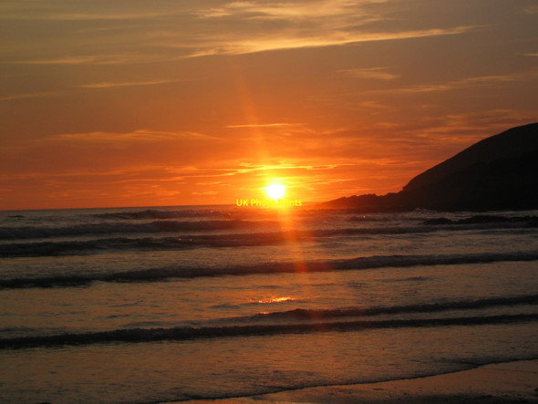 Photo 6"x4" Sunset over Croyde Bay Croyde Bay\/SS4339 c2003