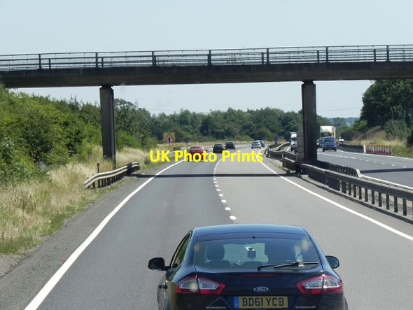 Photo 6"x4" Eastbound A14, Belton's Hill Bridge Spaldwick c2013