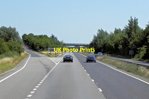 Photo 6"x4" Eastbound A14 at Ellington Ellington\/TL1571 c2013