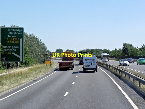 Photo 6"x4" A14, East of Brampton Hut Interchange Brampton\/TL2070 c2013