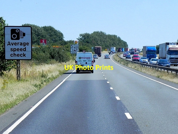 Photo 6"x4" A14, Cambridge Road, approaching the Little Chef at Fenstanton Conington\/TL3266 c2013