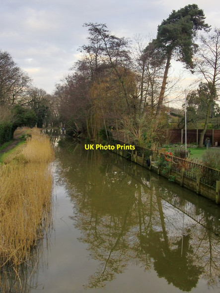 Photo 6"x4" The Wey Navigation in January: view downstream from the Tanyard Bridge Woking c2014