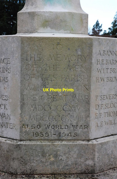 Photo 6"x4" Claines War Memorial Cross (3) - inscription, Claines, Worcs Claines c2013