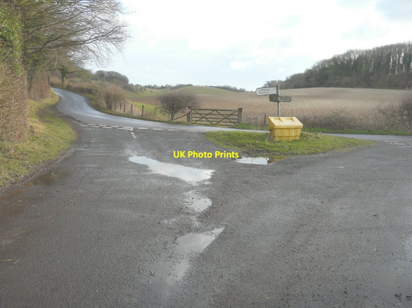 Photo 6"x4" Road junction near Acrise Ridge Row c2014