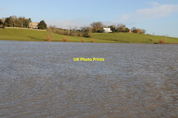 Photo 6"x4" Flooding below The Mythe Tewkesbury c2014