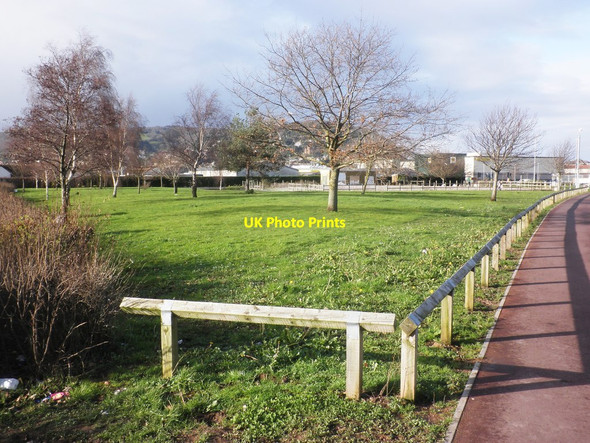 Photo 6"x4" Open ground, next to Seaward Way, Minehead Minehead c2014