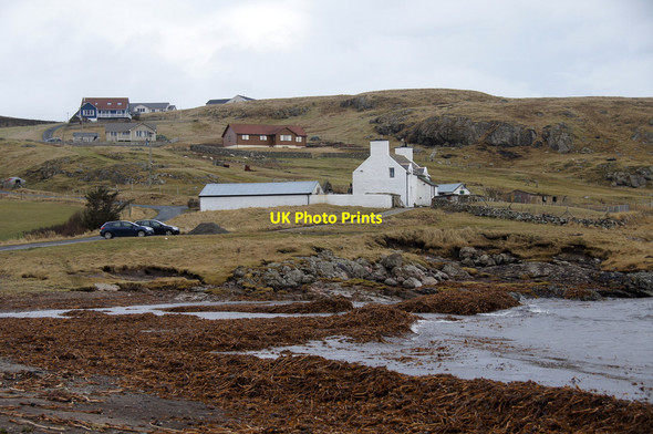 Photo 6"x4" House above the East Voe of Quarff Easter Quarff c2014