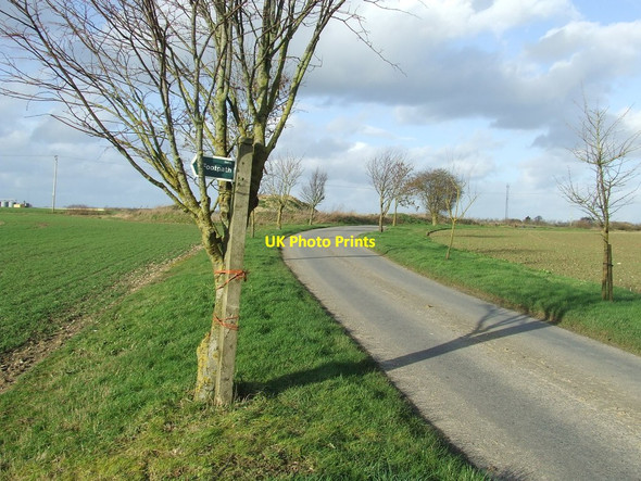 Photo 6"x4" Footpath Sign Bredfield c2014