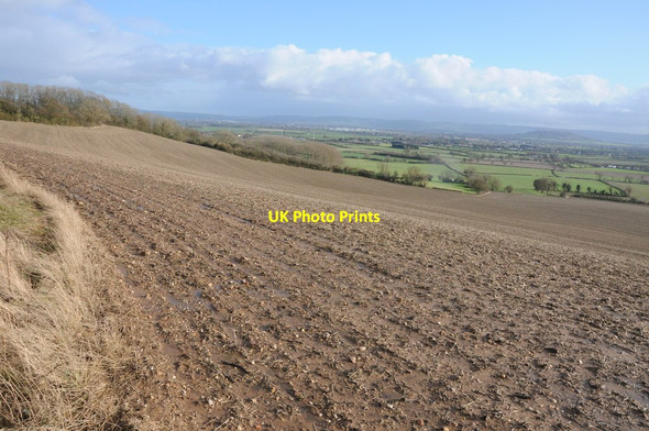 Photo 6"x4" Arable field on Sandhurst Hill Bishop's Norton c2014