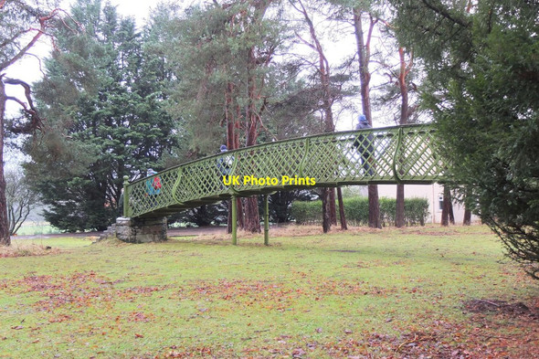 Photo 6"x4" Old railway footbridge, Peebles Hydro Peebles\/NT2540 c2014