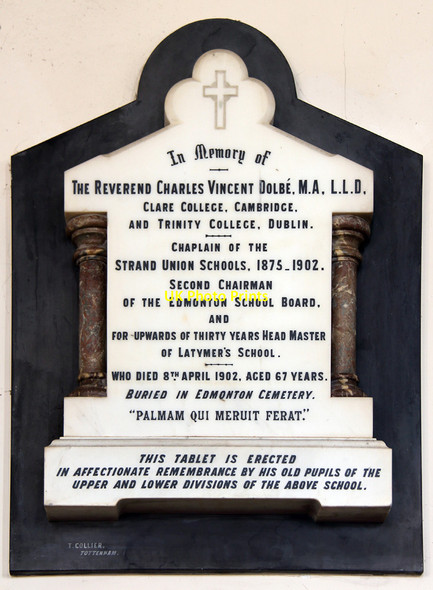 Photo 6"x4" All Saints, Church Street, Edmonton - Wall monument Edmonton\/TQ3392 c2014