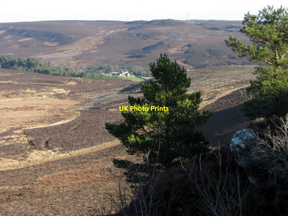 Photo 6"x4" Moorland south-west of Debdon Rothbury c2014