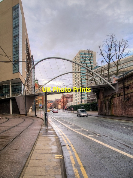 Photo 6"x4" Footbridge over London Road Manchester c2014