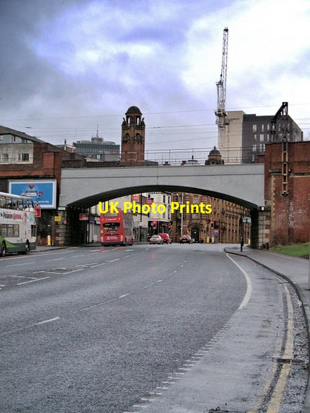Photo 6"x4" London Road Railway Bridge Manchester c2014