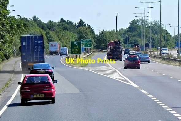 Photo 6"x4" Eastbound A14 at Girton Interchange Dry Drayton c2013