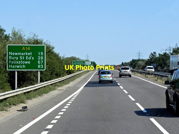 Photo 6"x4" Eastbound A14, Milton Milton\/TL4762 c2013