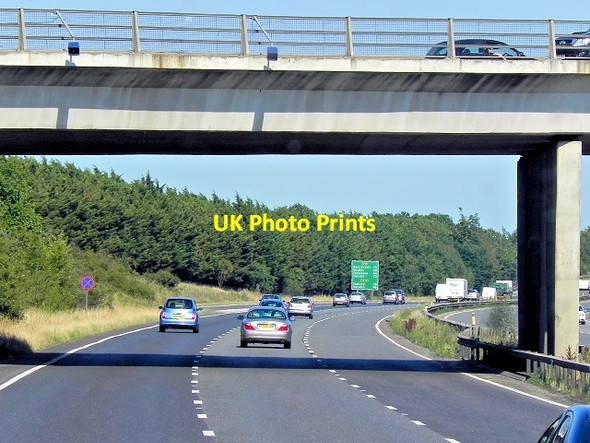 Photo 6"x4" Newmarket Bypass (A14), Overbridge at Junction 37 Newmarket\/TL6463 c2013
