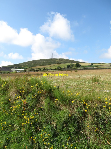 Photo 6"x4" Harvested hay meadows on the north-eastern flank of Aughrim Hill Attical c2013