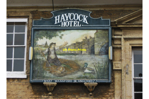 Photo 6"x4" The Haycock Hotel (3) - sign, London Road, Wansford Wansford\/TL0799 c2012