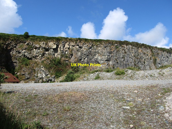 Photo 6"x4" The rock face at the disused Aughrim Stone Quarry Attical c2013