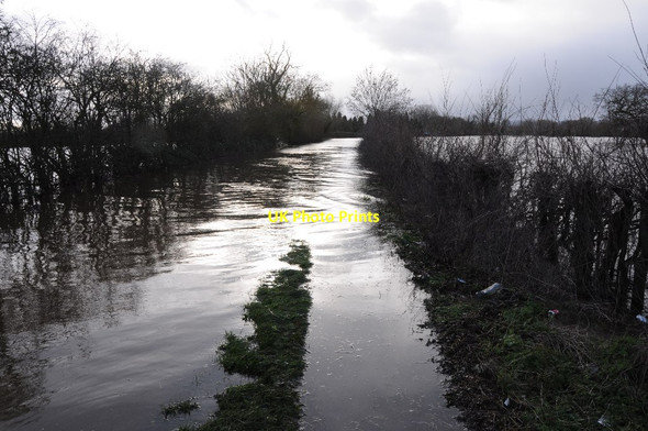Photo 6"x4" Flooded A4104 into Upton-upon-Severn Holly Green\/SO8641 c2014