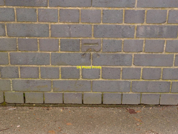 Photo 6"x4" Bench mark, Derby Road railway bridge Nottingham\/SK5641 c2014