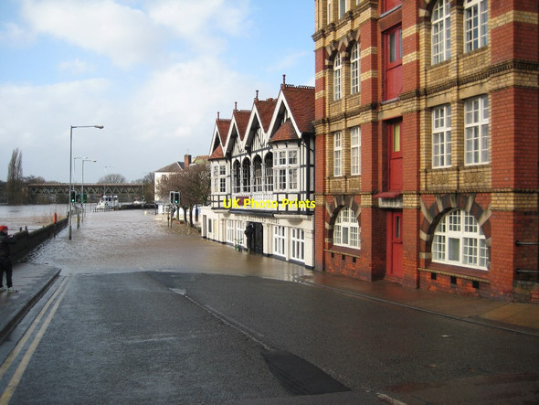 Photo 6"x4" Flooded North Parade, Worcester Worcester c2014