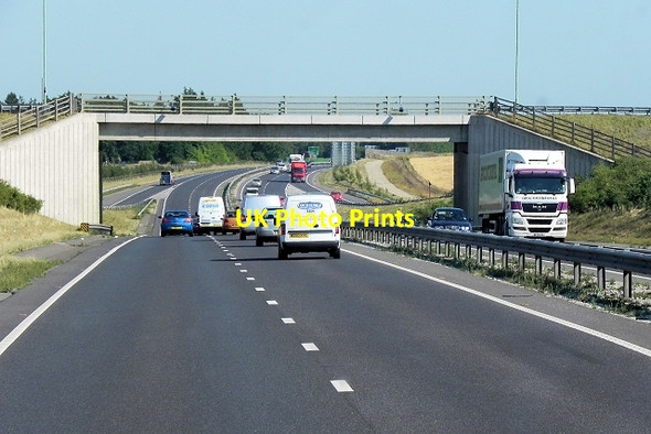 Photo 6"x4" Eastbound A14, Flyover at Tot Hill Stowmarket c2013