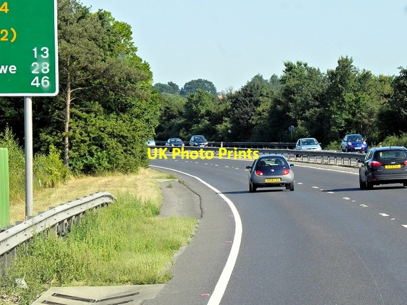 Photo 6"x4" A14, North of Stowmarket Stowmarket c2013