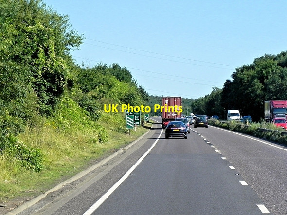 Photo 6"x4" Eastbound A14 Grinstead Hill c2013
