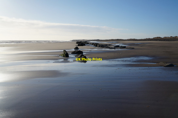 Photo 6"x4" Anti-tank blocks, Easington Beach, Holderness Easington\/TA3919 c2014