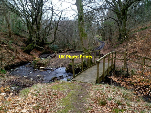 Photo 6"x4" Wooden footbridge over Nant Hafod-tudur near Wattsville Wattsville c2012