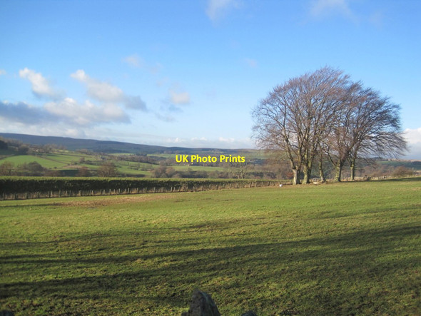 Photo 6"x4" Farmland and Disused Railway Line Bearsbridge c2014