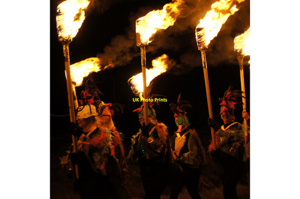 Photo 6"x4" Guisers in the procession at Uyeasound Up Helly Aa Mailand c2014