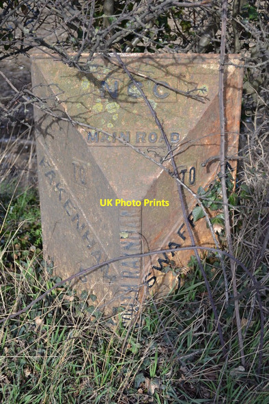 Photo 6"x4" Old Milepost South Raynham c2014